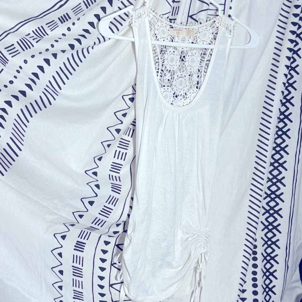 White crochet tank top